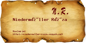 Niedermüller Róza névjegykártya